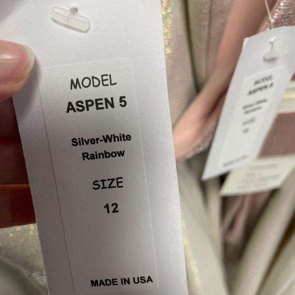 Dolls and Divas Party Dress Thin Straps Silver Metallic - Picture 5 of 6